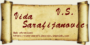 Vida Sarafijanović vizit kartica